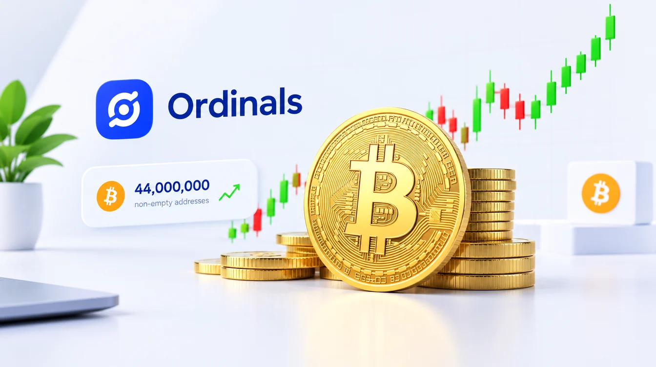 Биткоин достиг рекордных 44 млн. ненулевых адресов благодаря Ordinals