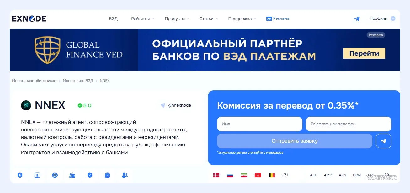 Скриншот: NNEX