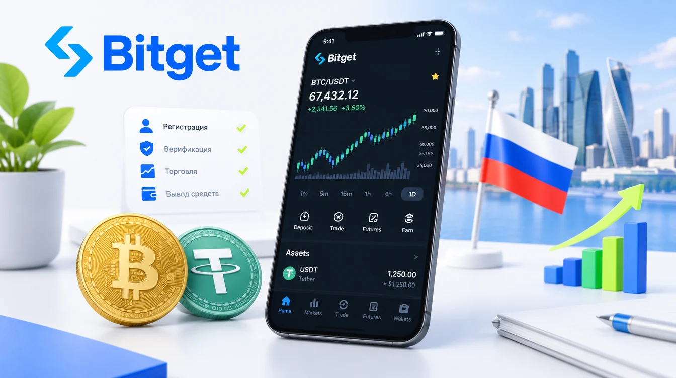 Биржа Bitget для россиян в 2026: как зарегистрироваться, начать торговать и безопасно выводить средства