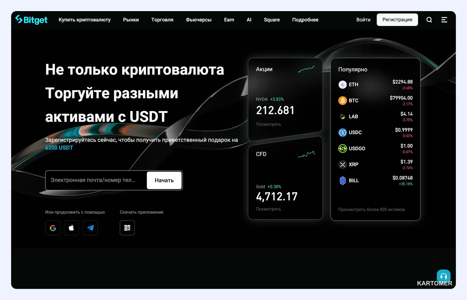 Скриншот: Bitget