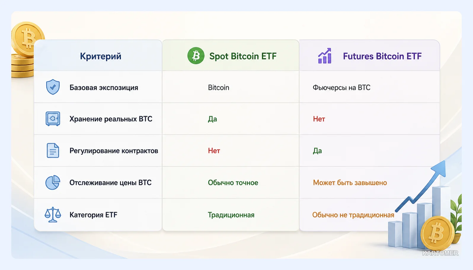 Скриншот: Спотовый ETF и фьючерсный ETF