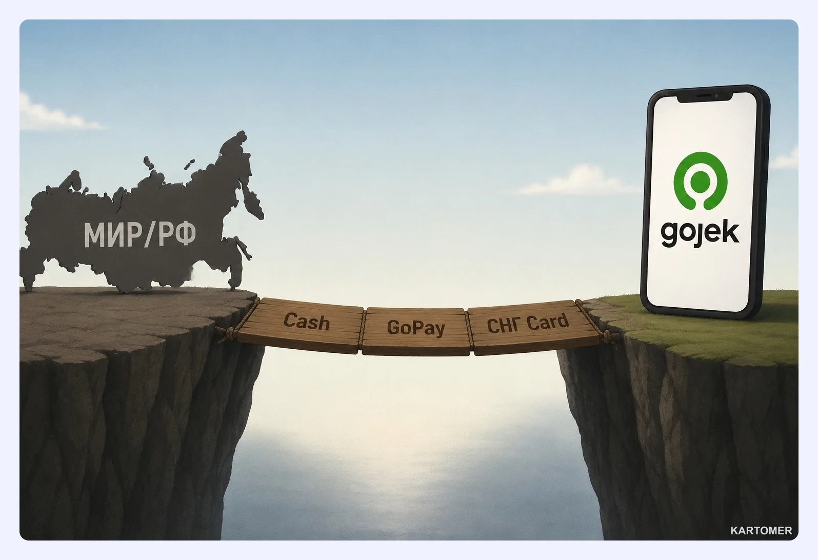 Скриншот: Как оплатить Gojek из России