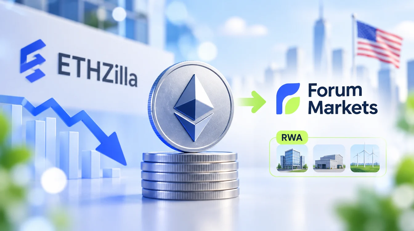 ETHZilla провалила ставку на Ethereum: акции рухнули на 96%, компания ребрендируется в Forum Markets и уходит в RWA
