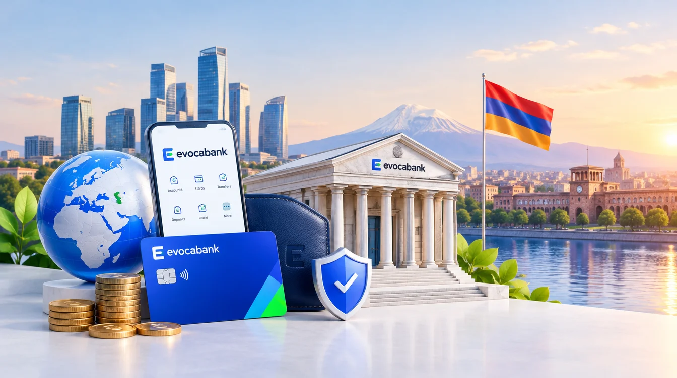 Evocabank: все о ведущем банке Армении, его продуктах и услугах, возможностях использовать из России в 2026 году