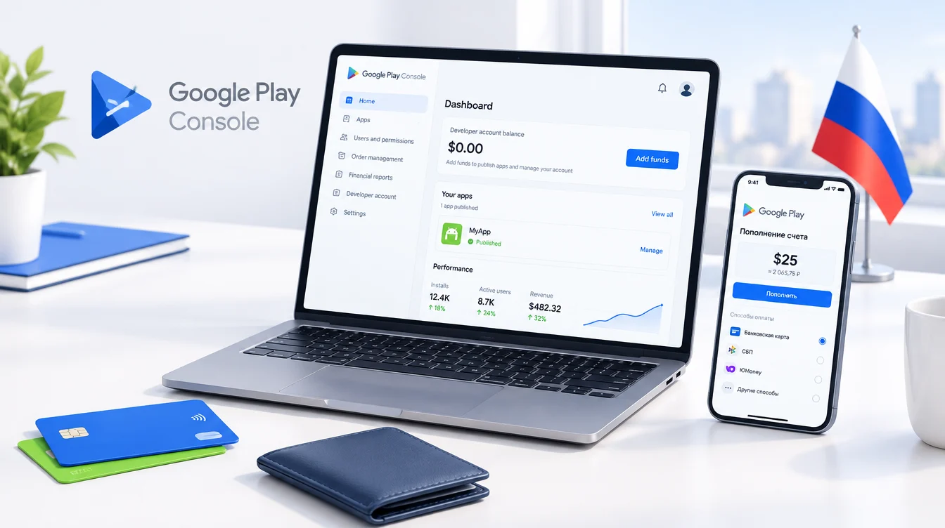 Google Play Console: полное руководство по регистрации и пополнению из России в 2026 году