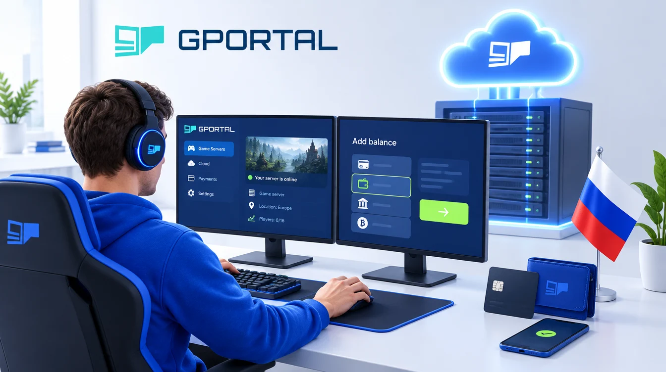 GPORTAL: как пополнить баланс из России в 2026 году и оплатить игровой сервер