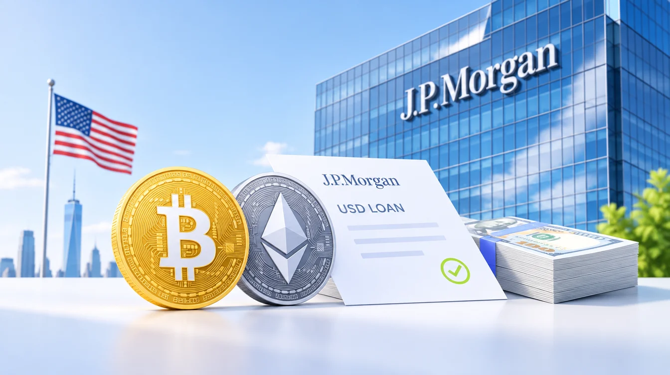 JPMorgan принимает BTC и ETH в залог: крипта становится полноценным обеспечением для долларовых кредитов