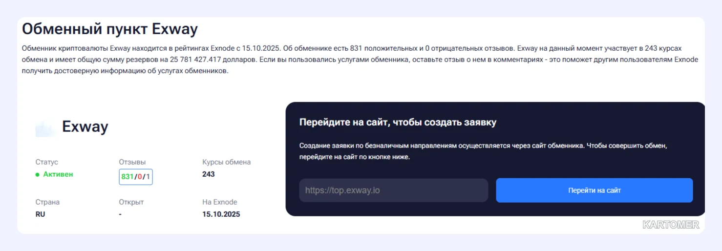 Скриншот: Exway