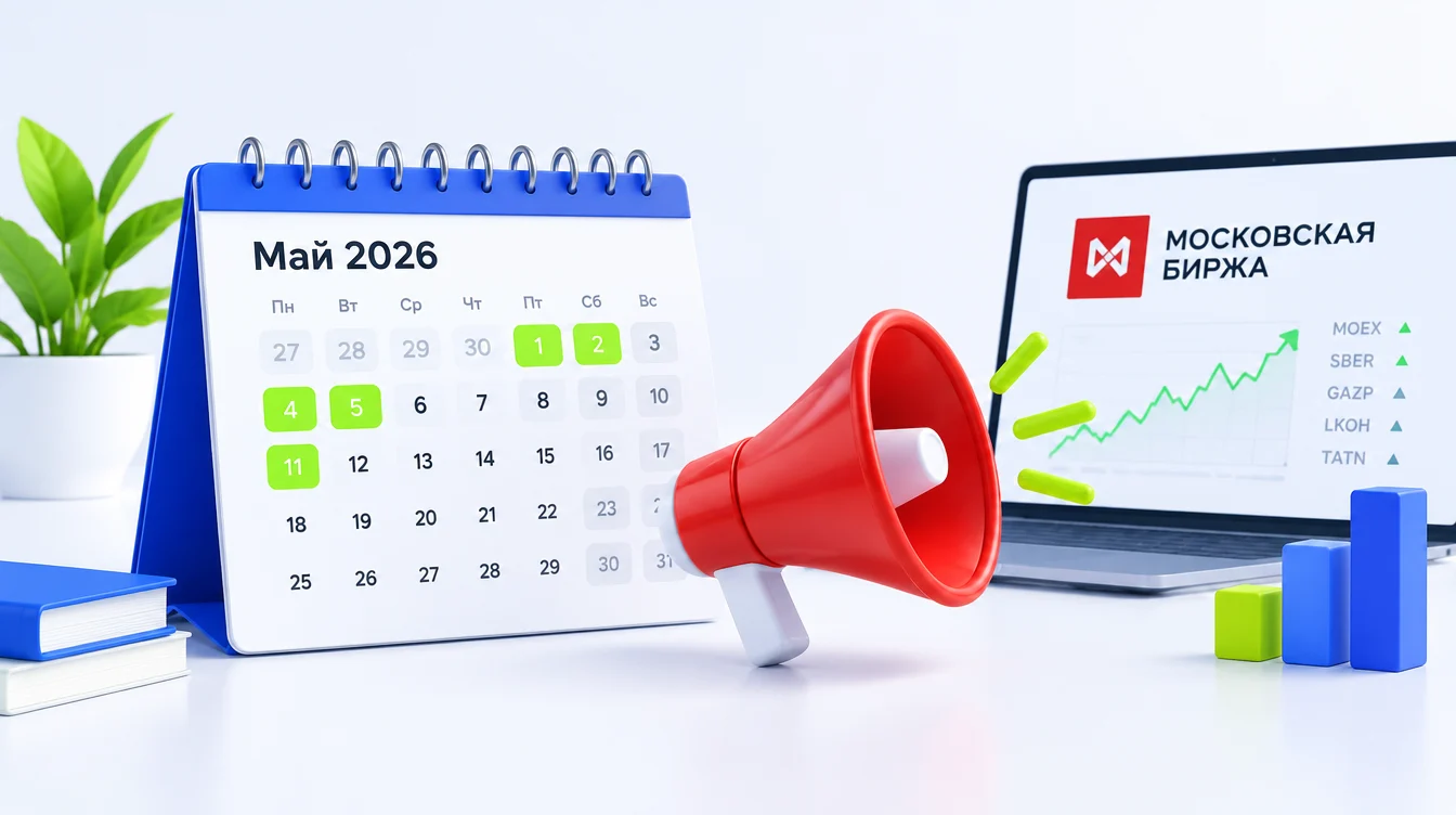 Как будут работать биржи в майские праздники 2026 года: полный календарь для инвестора