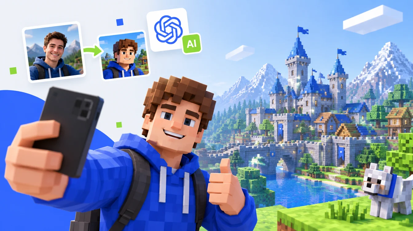 Как добавить своё фото в Minecraft - Использование ИИ для стилизации фото под мир Minecraft?