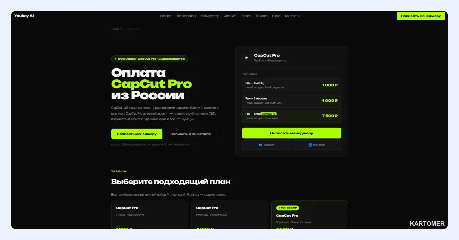 Скриншот: Youkey AI
