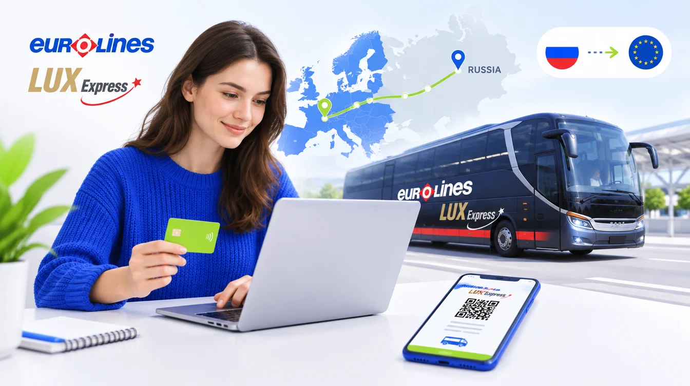 Как купить и оплатить Eurolines / Lux Express из России в 2026 году