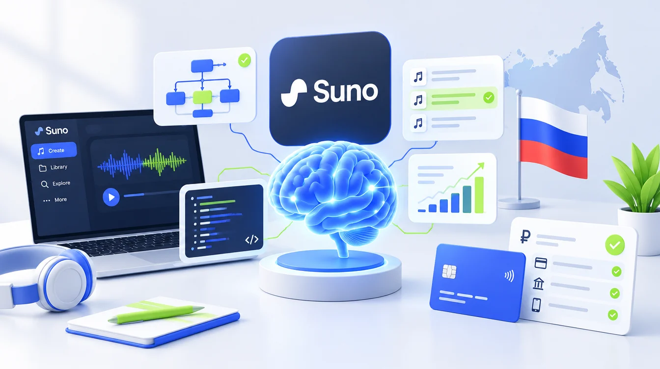 Как купить подписку Suno из России в 2026 году: способы оплаты, тарифы и цены