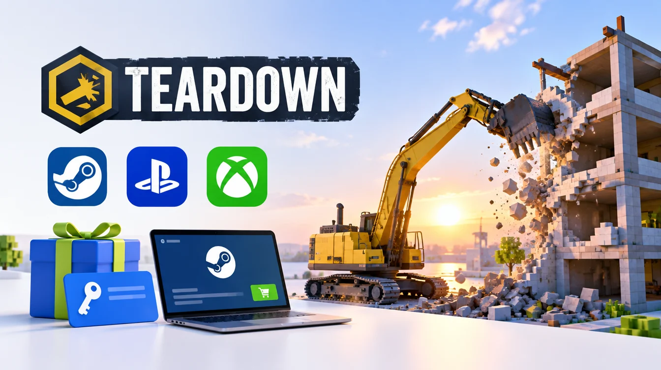 Как купить Teardown в России в 2026 году: оплата Steam, ключи и подарки для PC, PS5 и Xbox