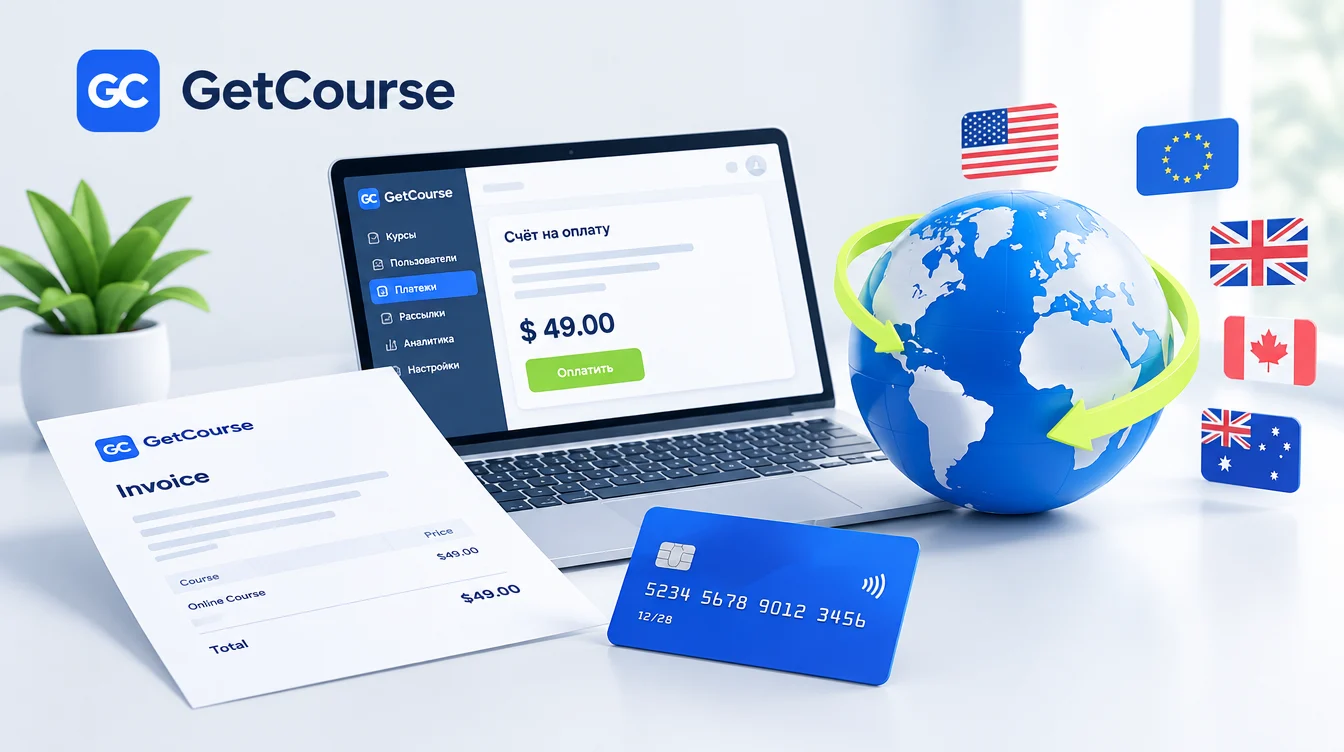 Как настроить приём оплаты от иностранных клиентов на GetCourse