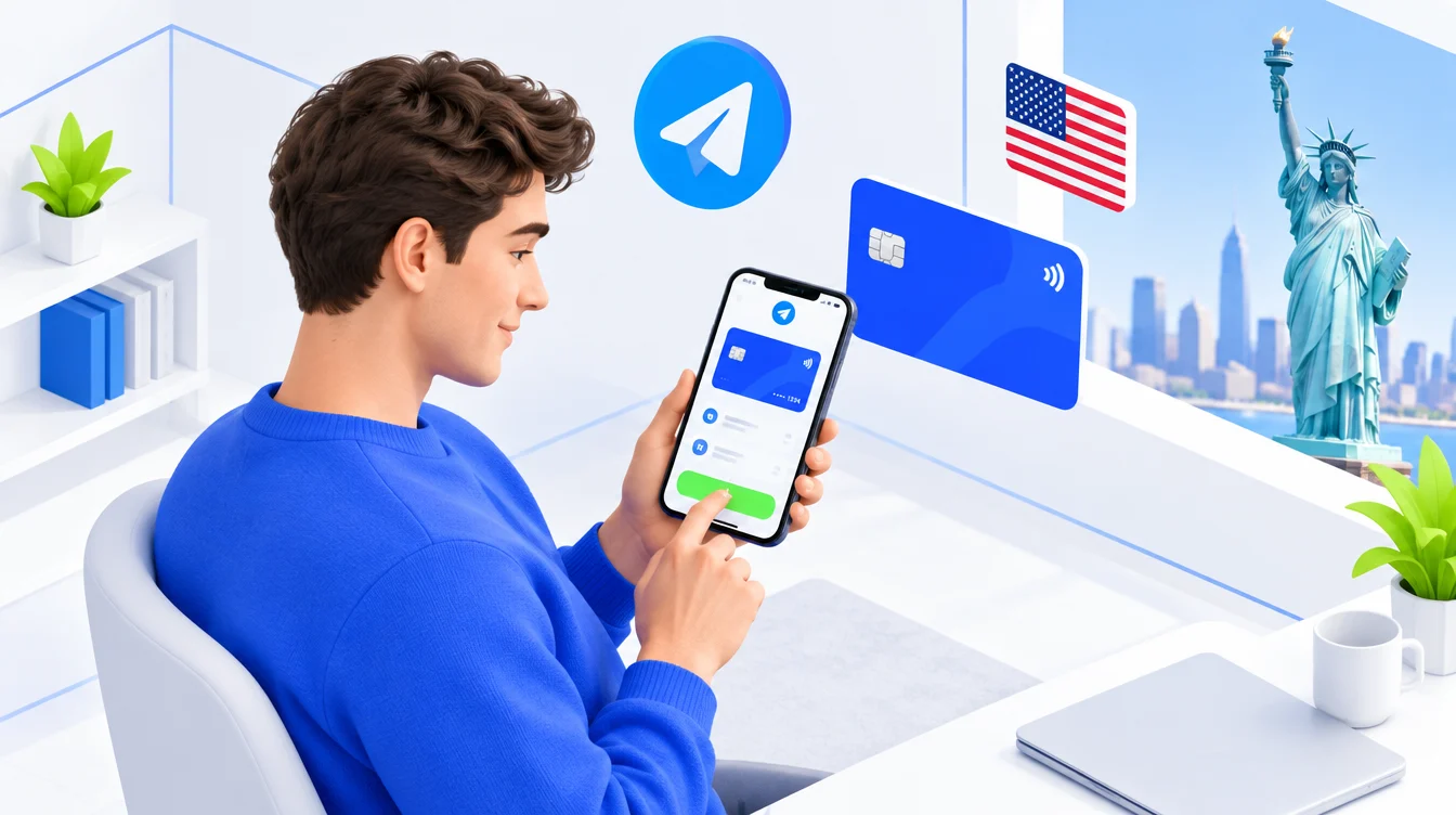 Как оформить зарубежную виртуальную карту через Mini App в Telegram
