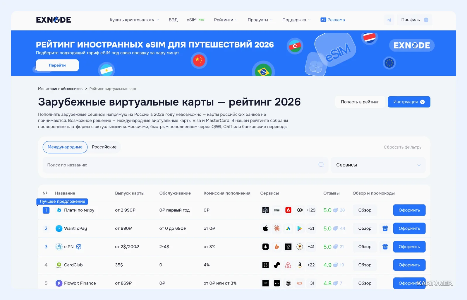 Скриншот: Путь первый. Надежный. Виртуальная иностранная карта