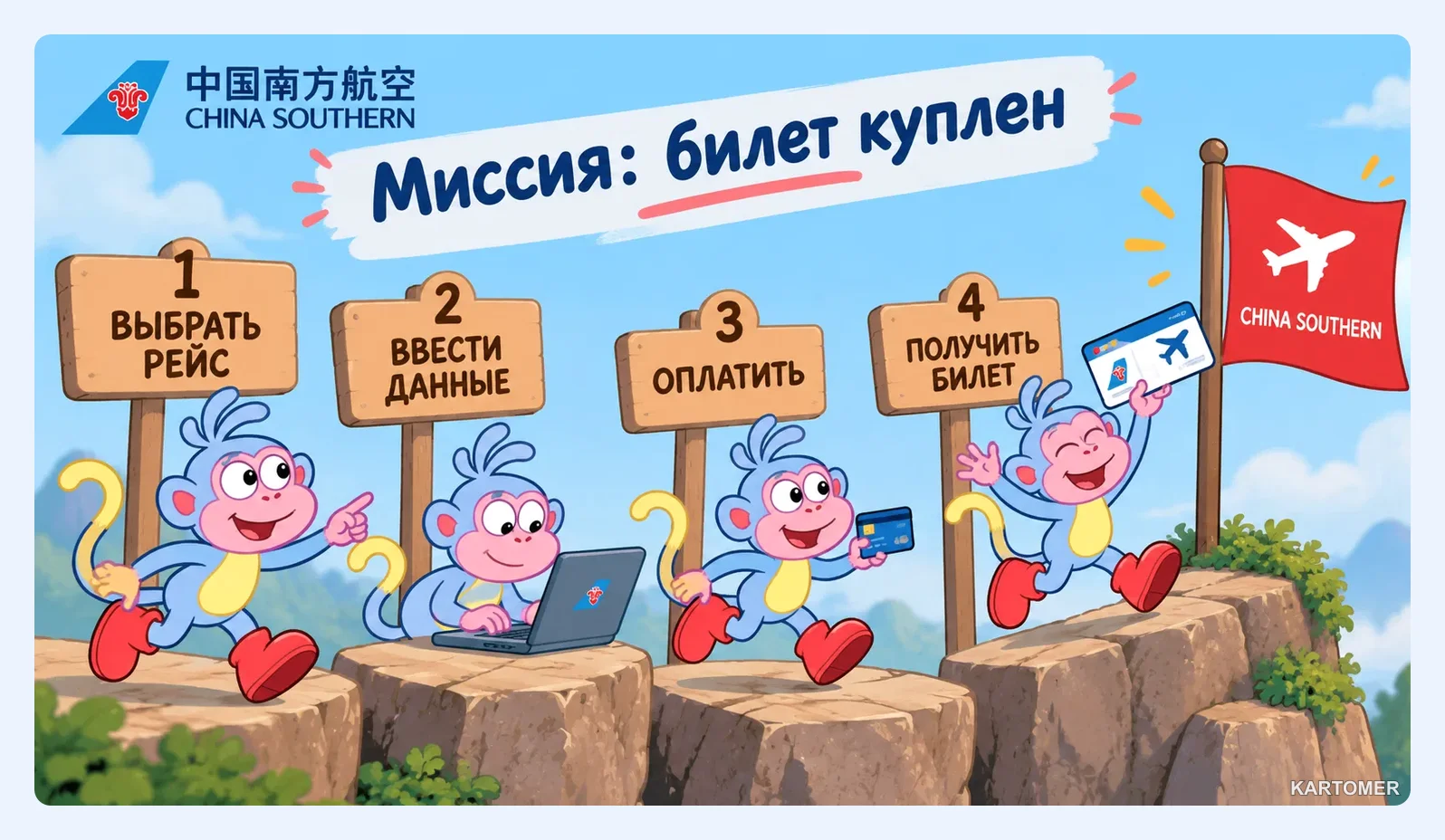 Скриншот: Как оплатить China Southern Airlines из России