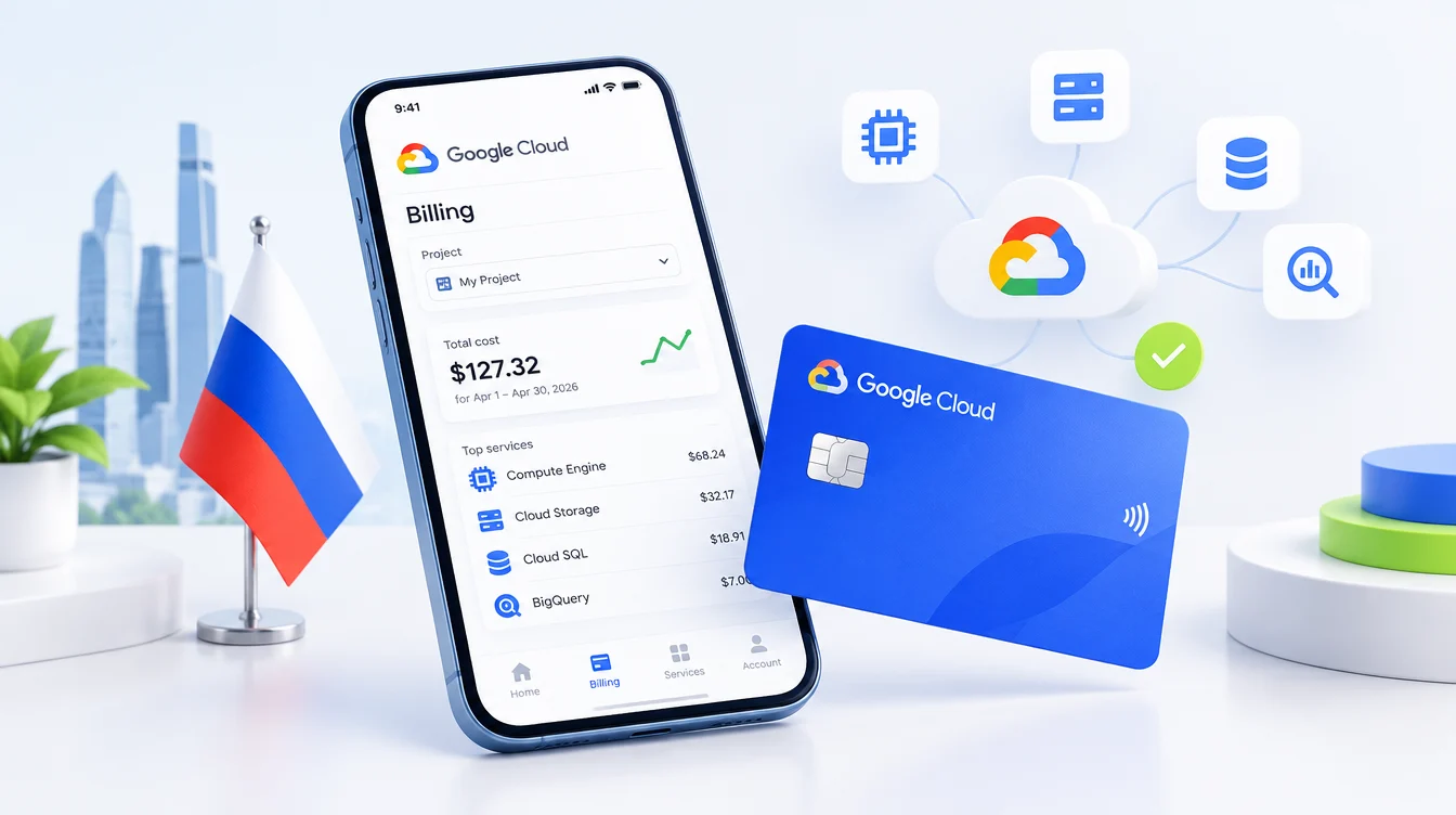 Как оплатить Google Cloud из России в 2026 году: биллинг-аккаунт и карта