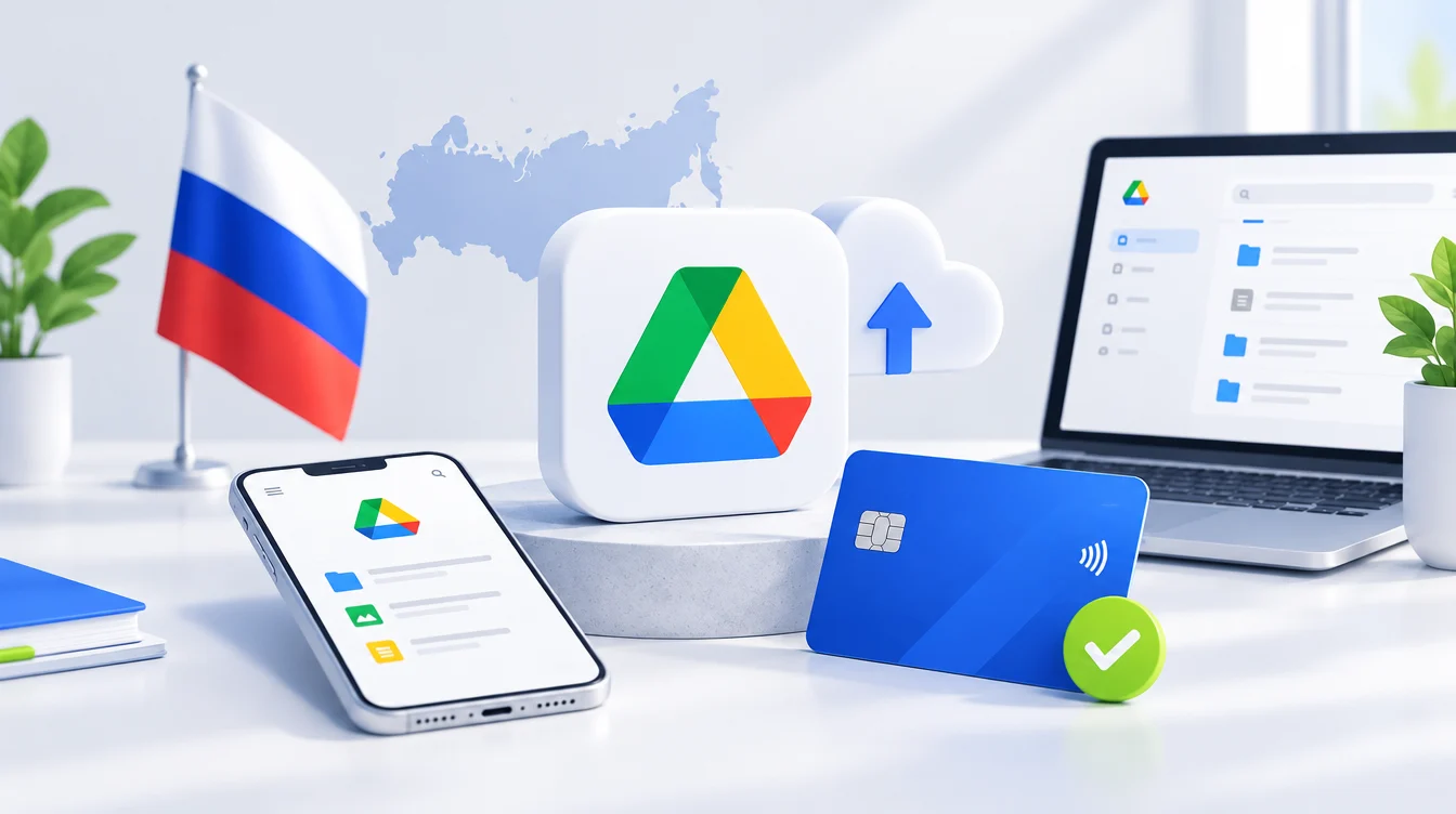 Как оплатить Google Диск из России в 2026 году: рабочие способы и тарифы