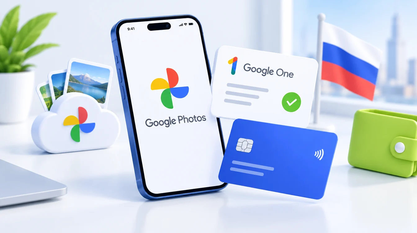 Как оплатить Google Фото в России в 2026 году: подписка Google One