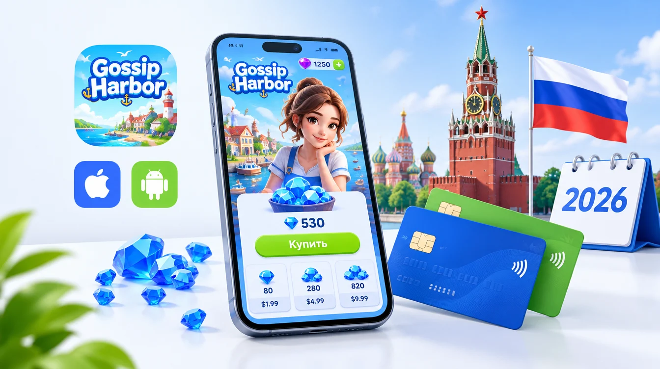 Как оплатить Gossip Harbor в России в 2026 году: донат, гемы и рабочие способы на iPhone и Android