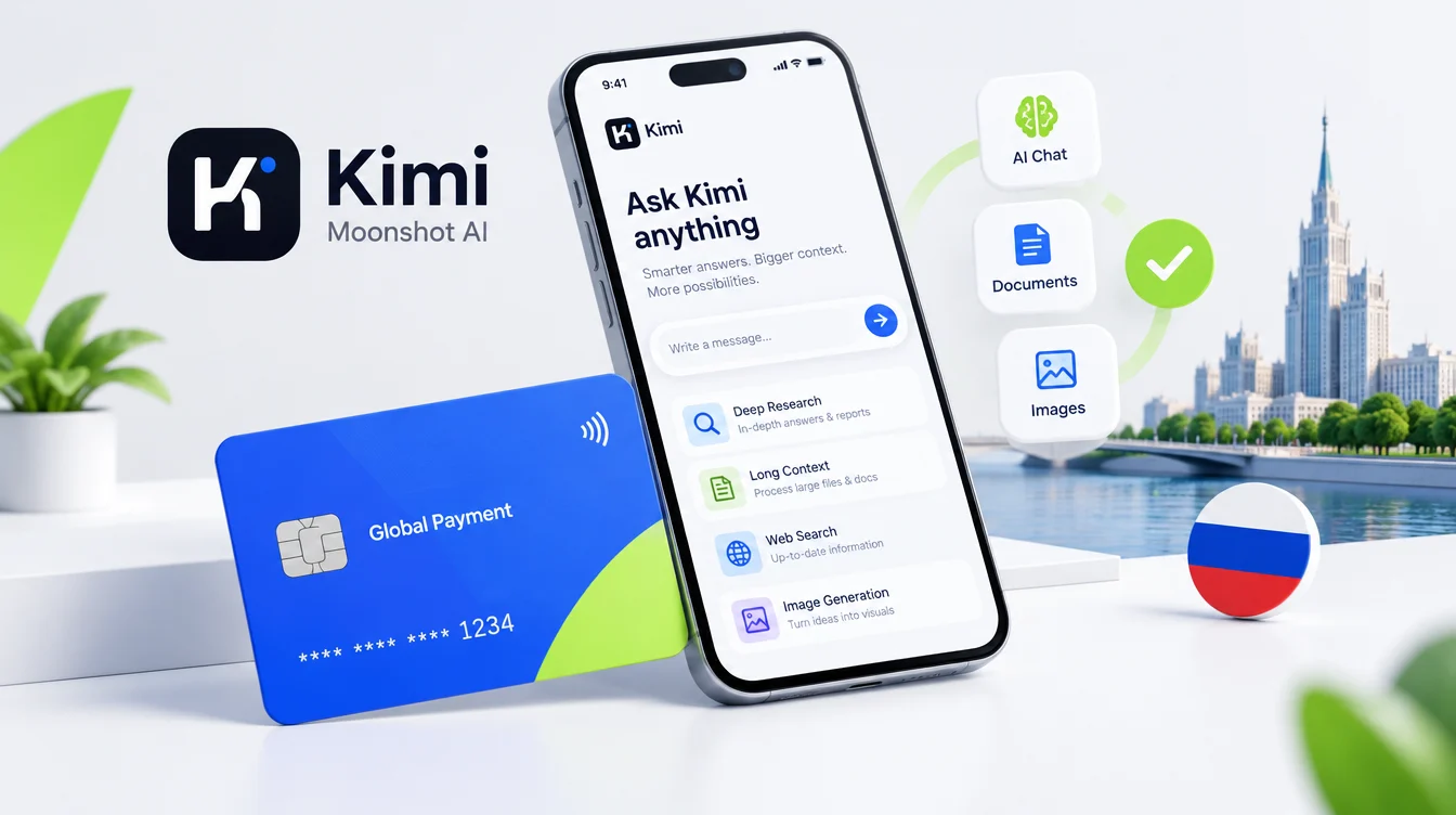 Как оплатить Kimi (Moonshot AI) из России в 2026 году