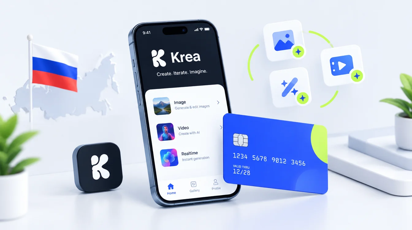 Как оплатить Krea AI из России в 2026 году