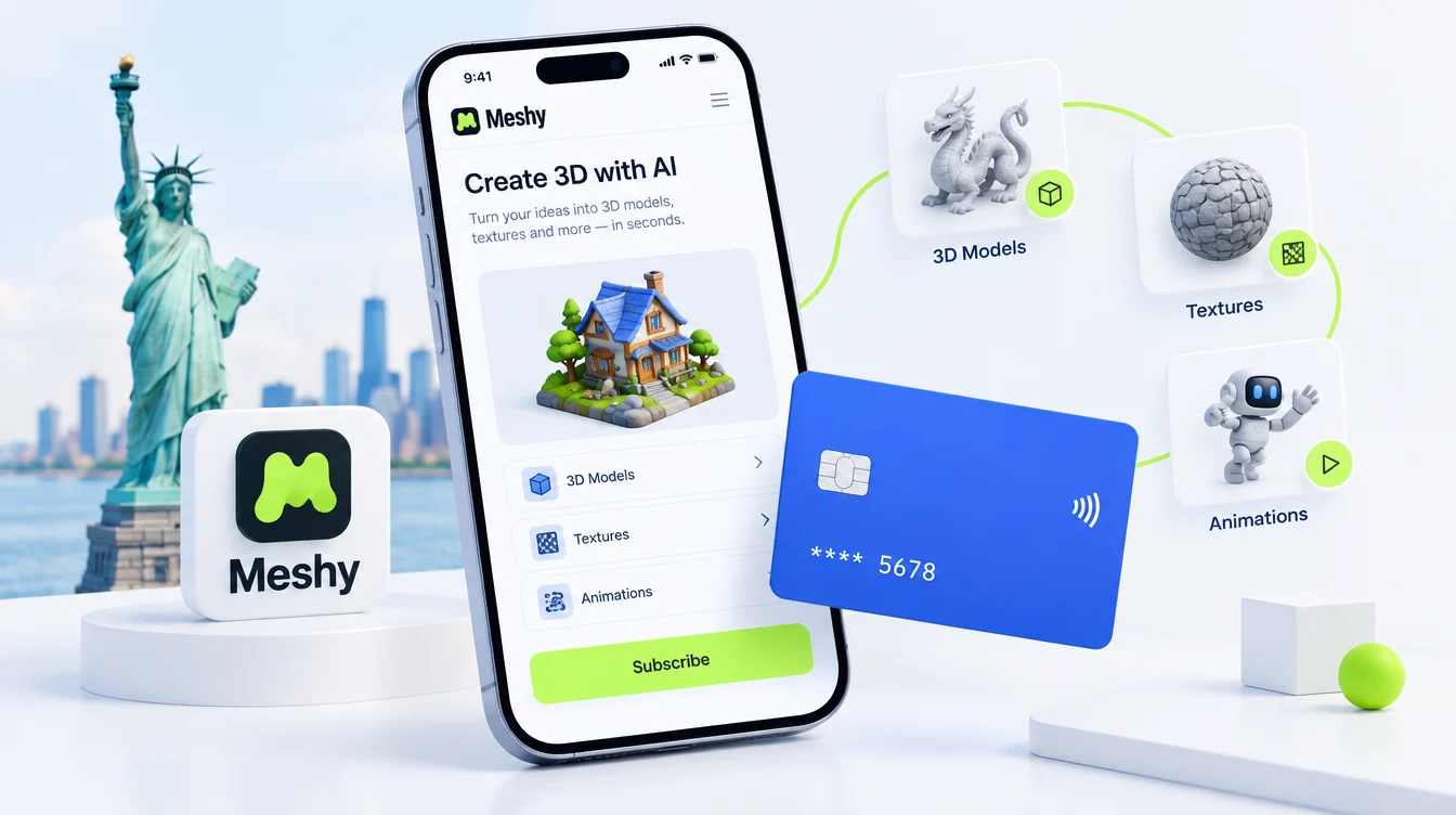 Как оплатить Meshy в 2026 году: зачем покупать подписку 3д нейросети