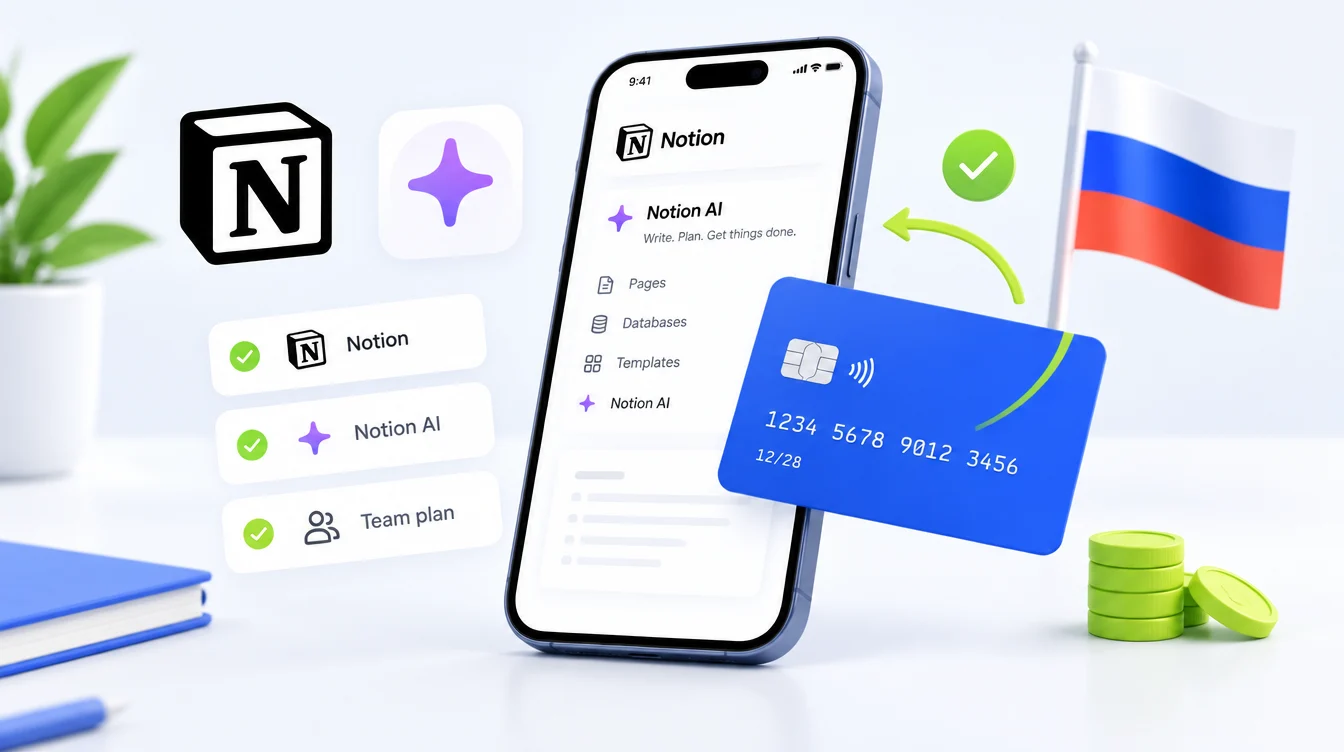 Как оплатить Notion и Notion AI из России в 2026 году