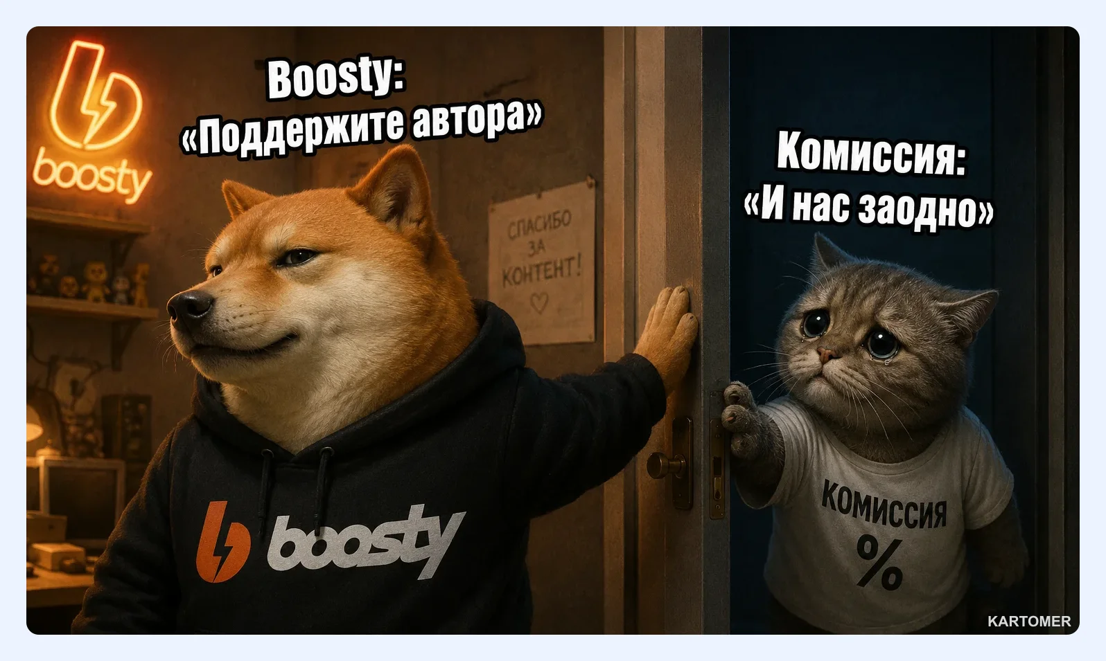 Скриншот: Стоимость подписки на Boosty и комиссии