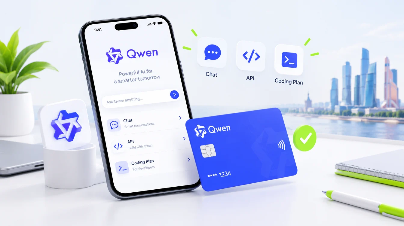 Как оплатить Qwen (чат, API, Coding Plan) из России в 2026 году