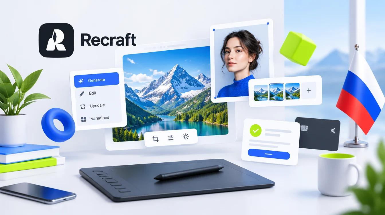 Как оплатить Recraft из России в 2026 году: подписка, тарифы и возможности Recraft AI