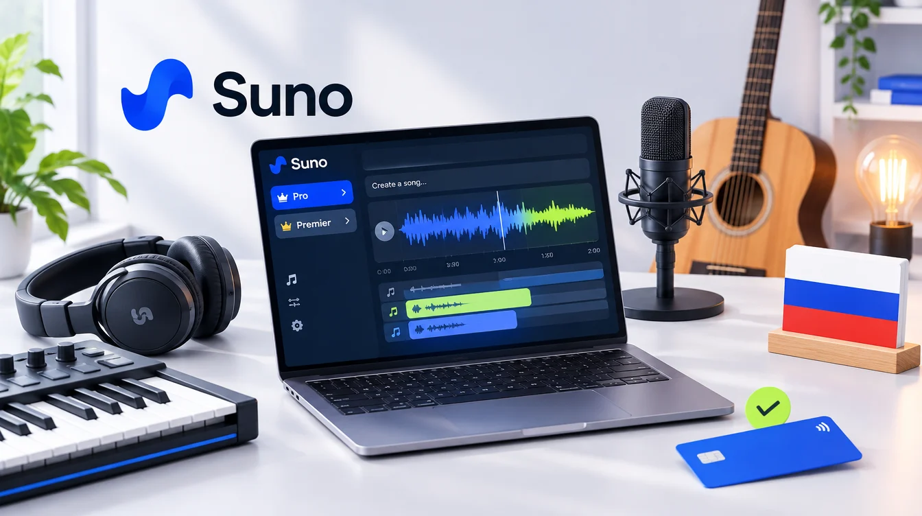 Как оплатить Suno в России в 2026 году: функции Pro и Premier для создания музыки