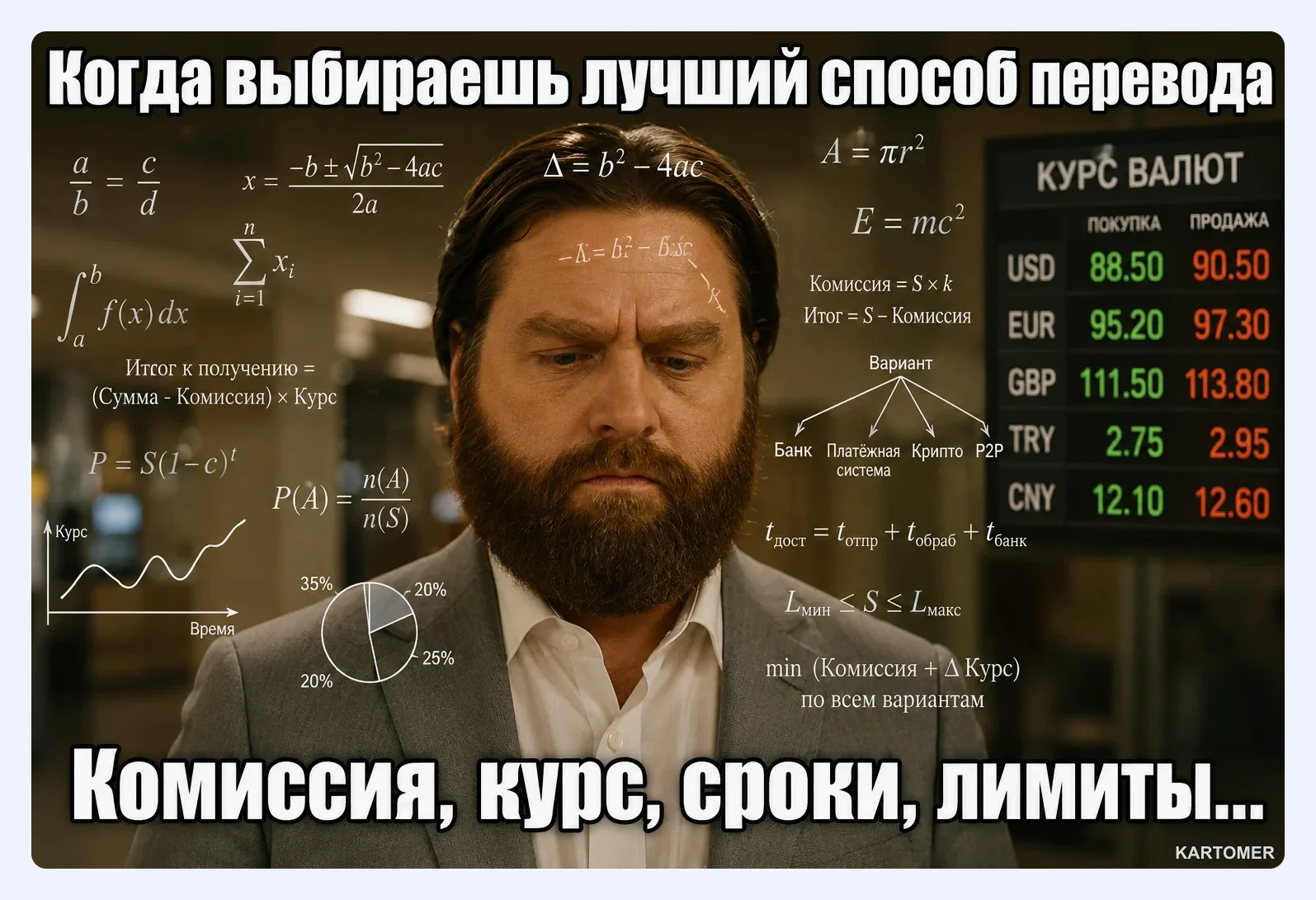 Скриншот: Выбор оптимального способа перевода
