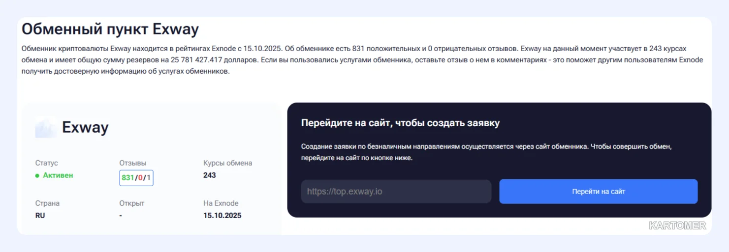 Скриншот: Exway