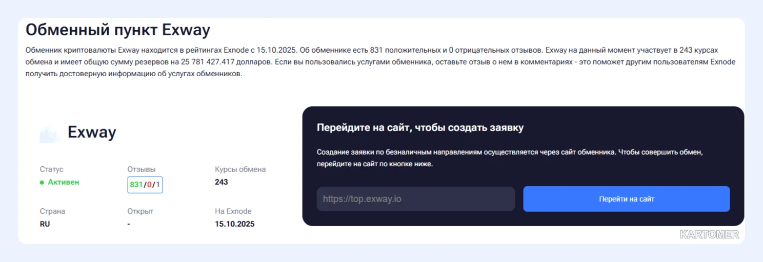 Скриншот: Exway