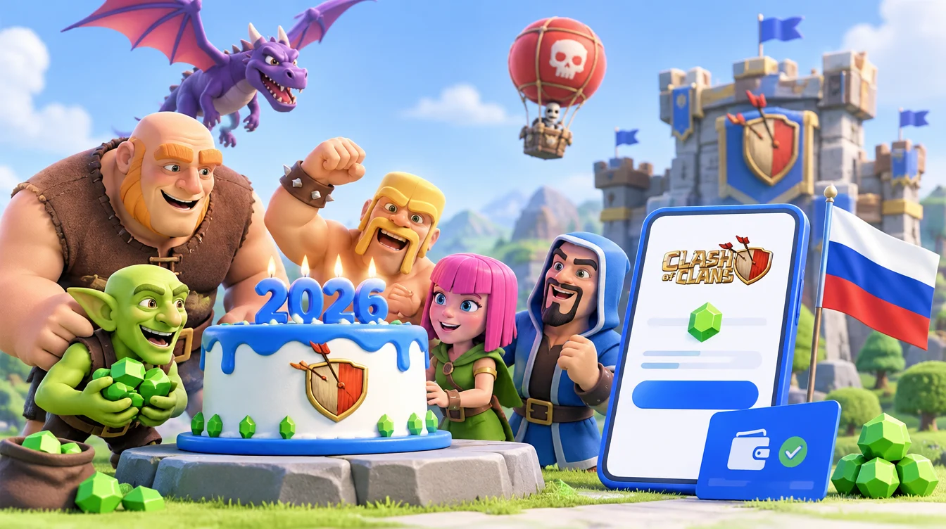 Как задонатить в Clash of Clans из России в 2026 году