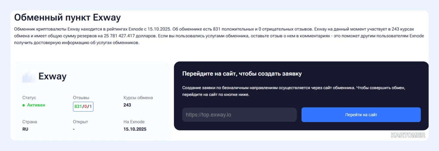 Скриншот: Exway