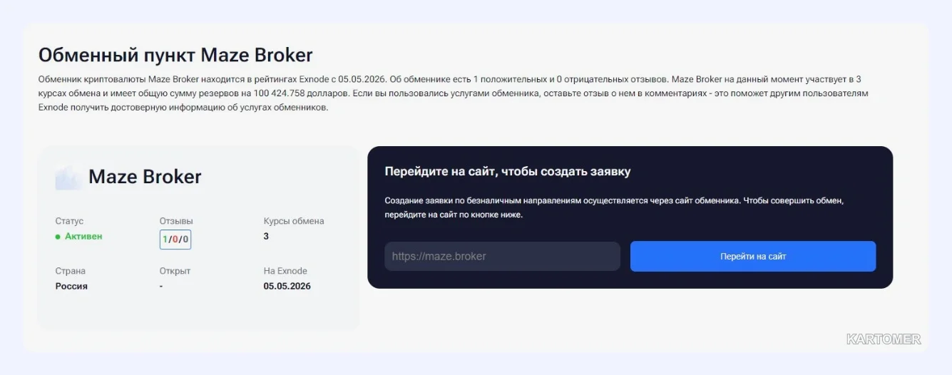 Скриншот: 1. Maze Broker — фиксированный курс до оплаты