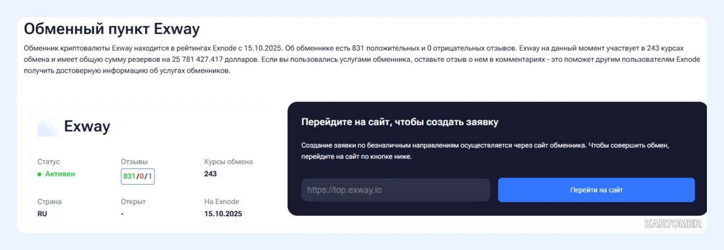 Скриншот: Exway