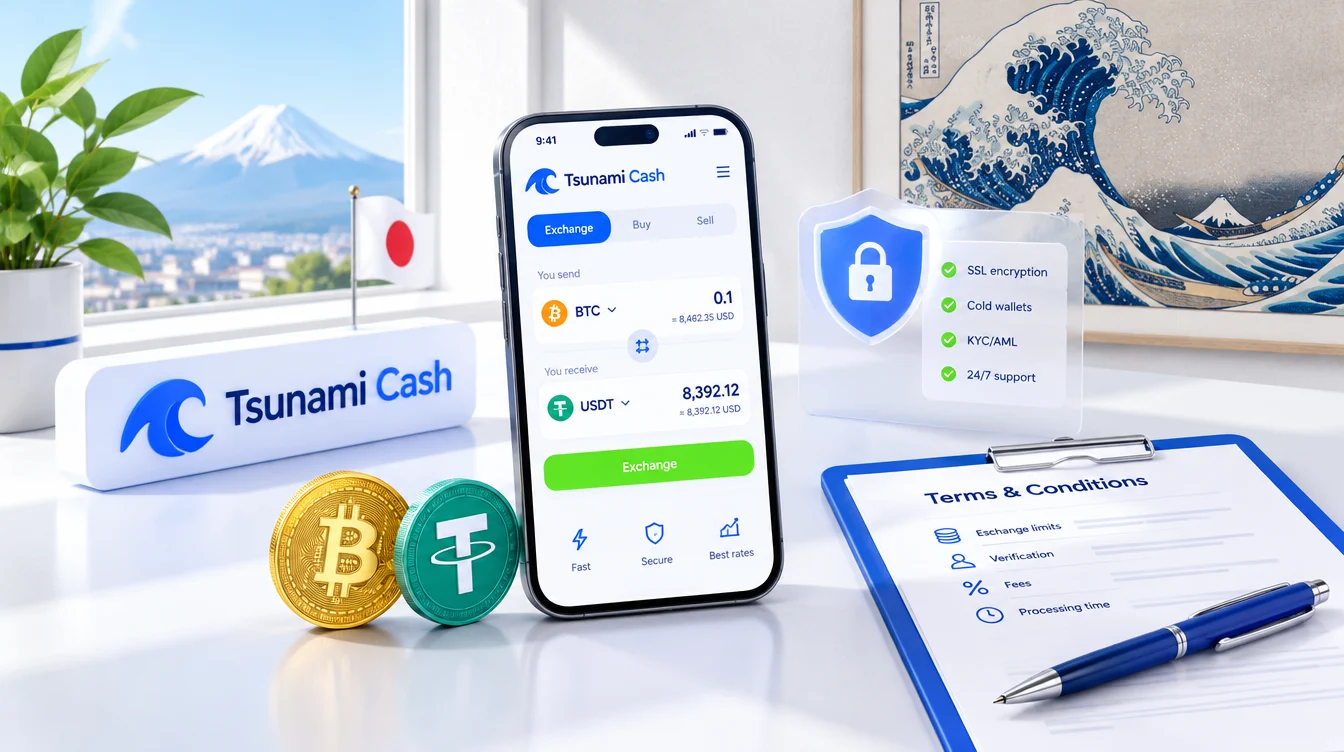 Обменник Tsunami Cash в 2026 году: отзывы, условия и безопасность обмена криптовалюты