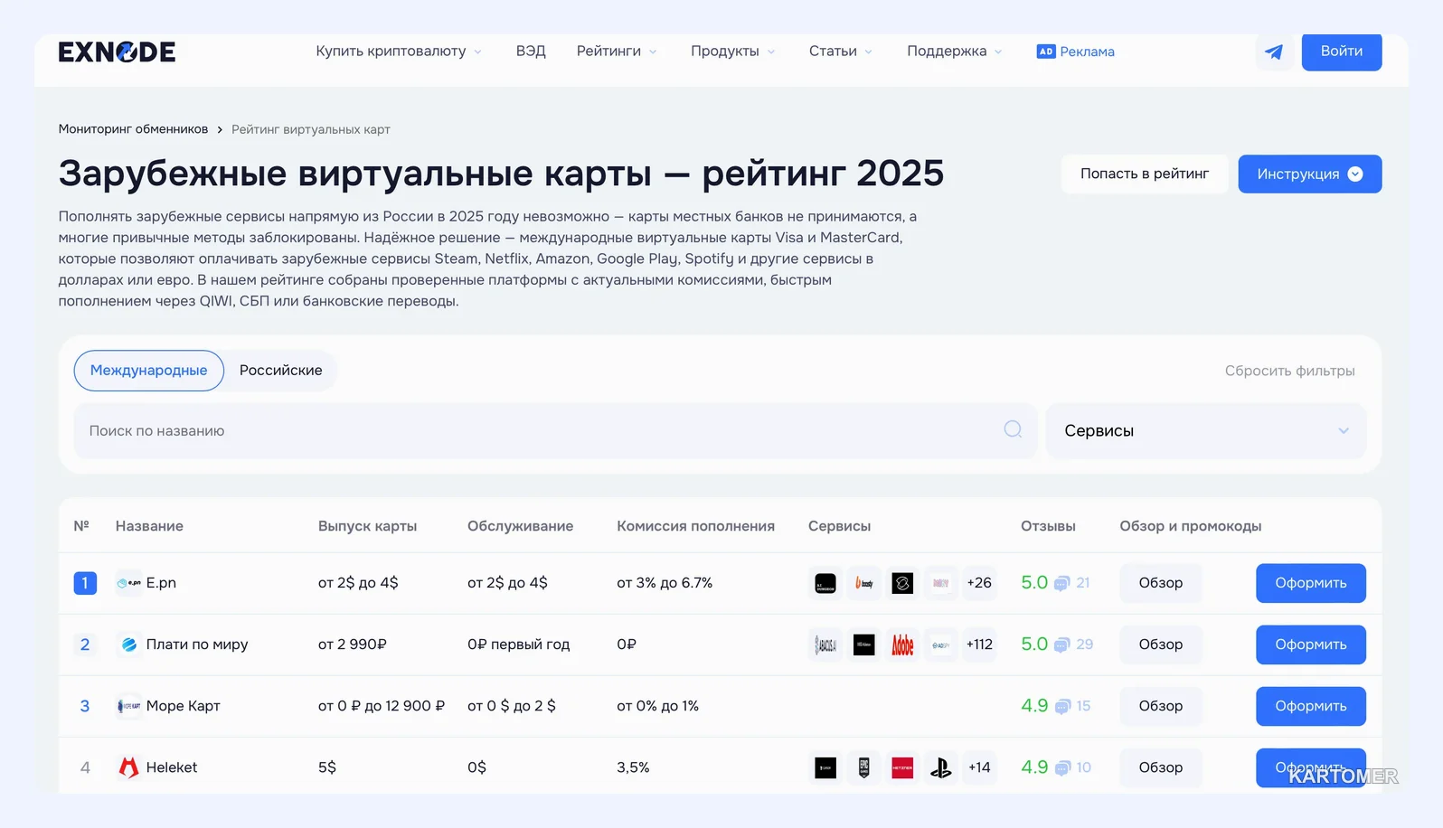 Скриншот: Оформить зарубежную карту: сравниваем виртуальную и пластиковую карты