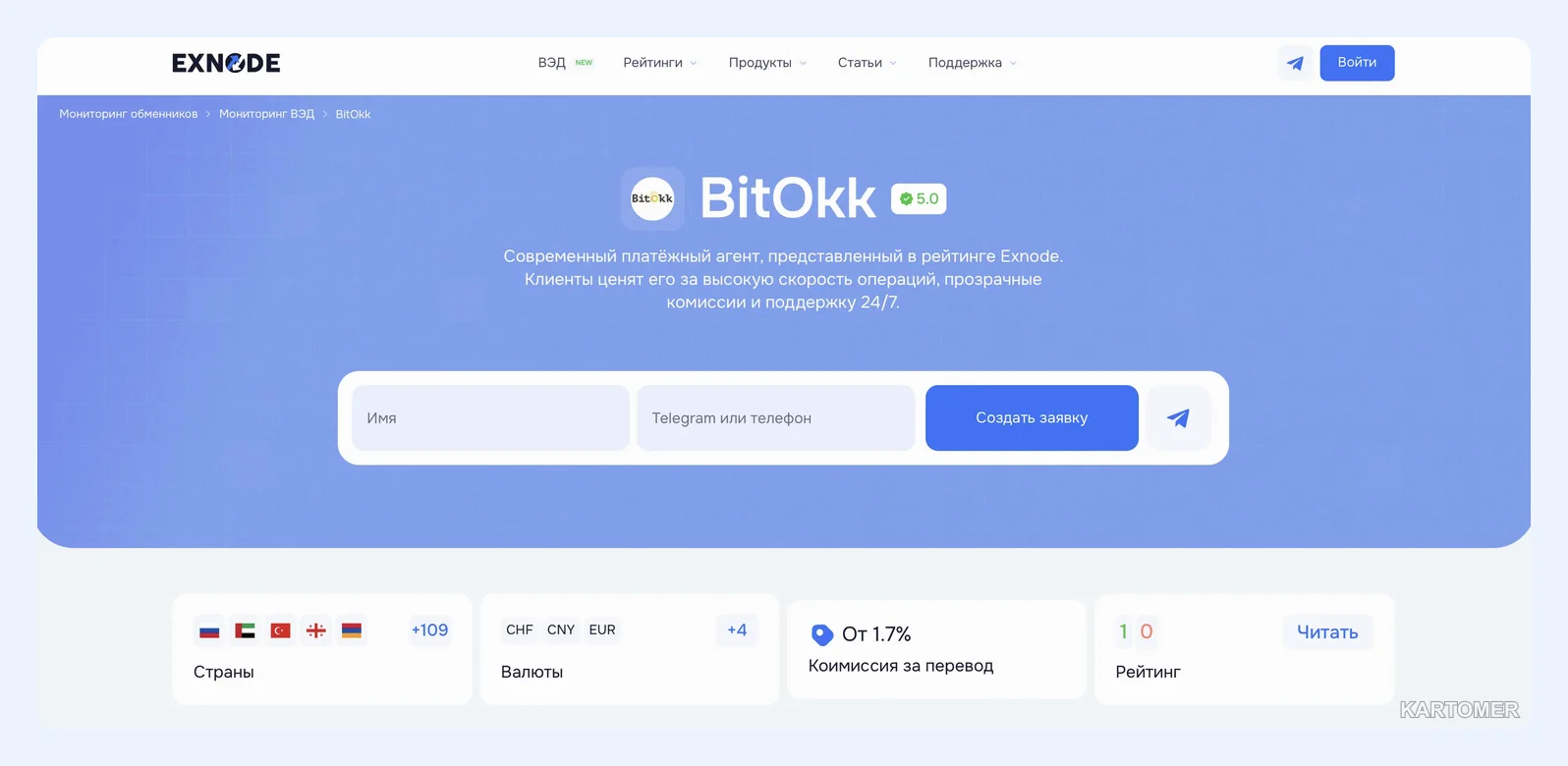 Скриншот: BitOkk
