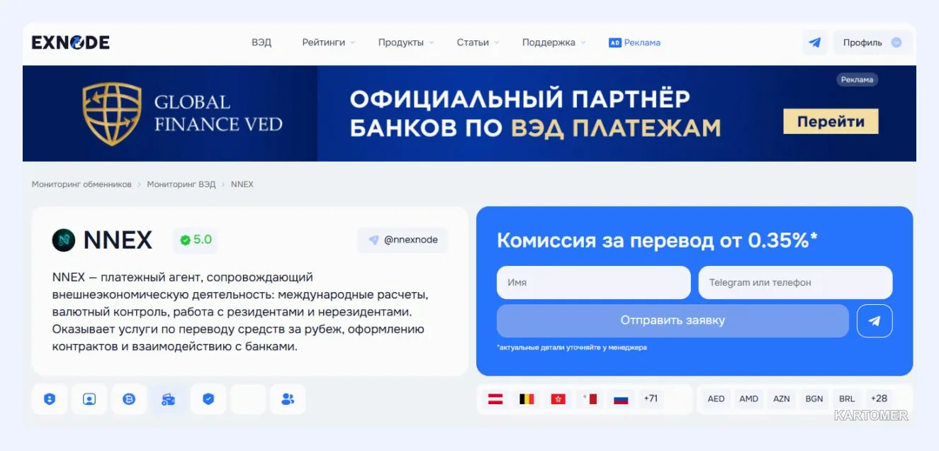 Скриншот: NNEX