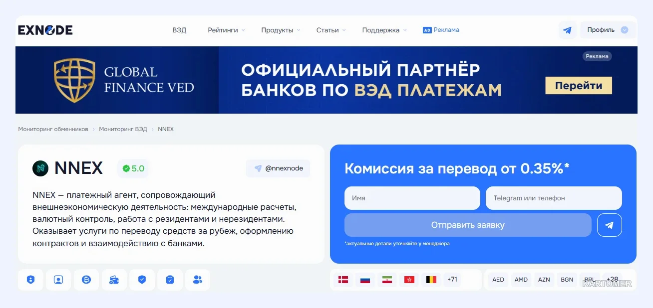Скриншот: NNEX
