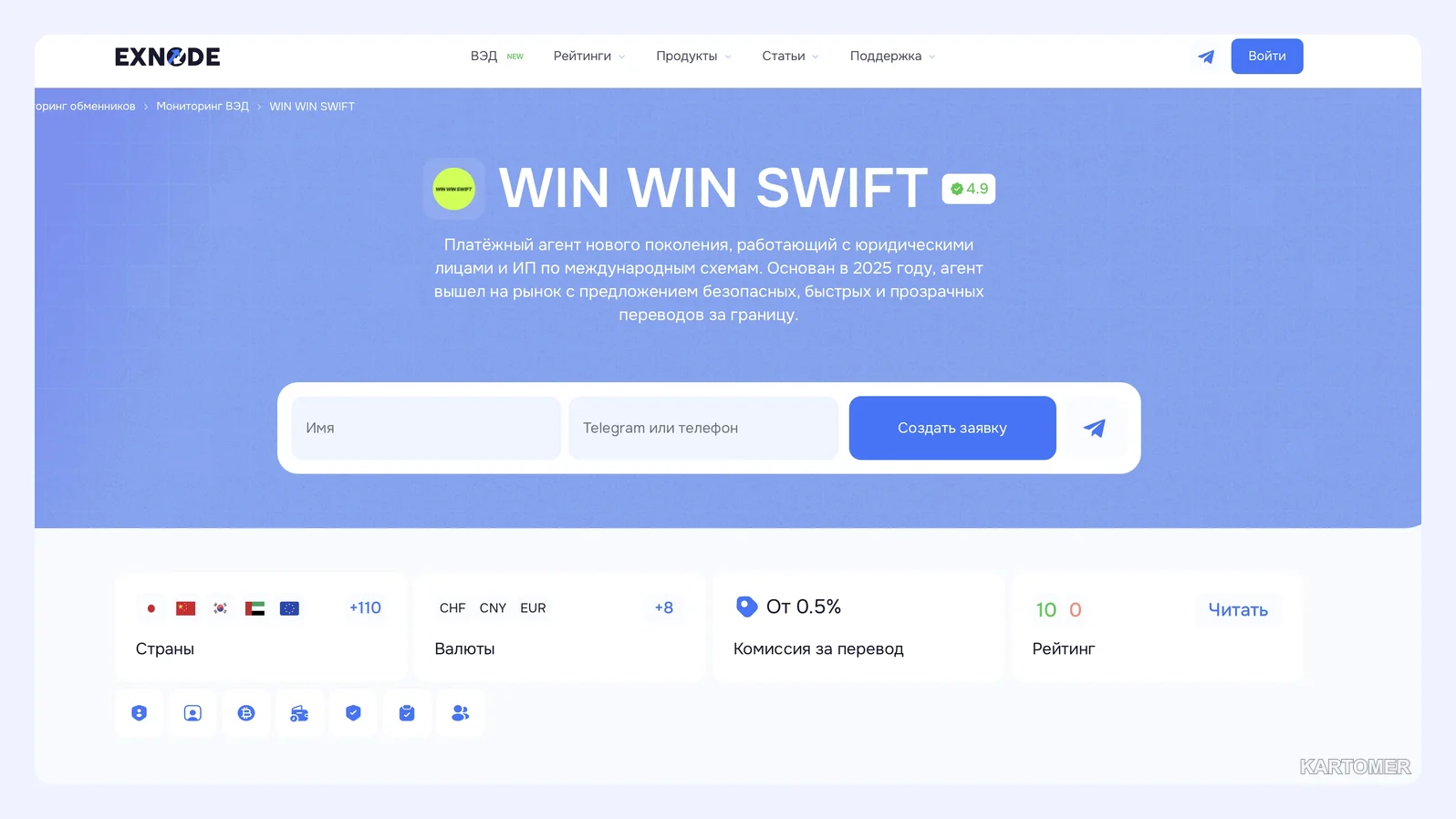 Скриншот: 2. Win-Win Swift — вариант с API