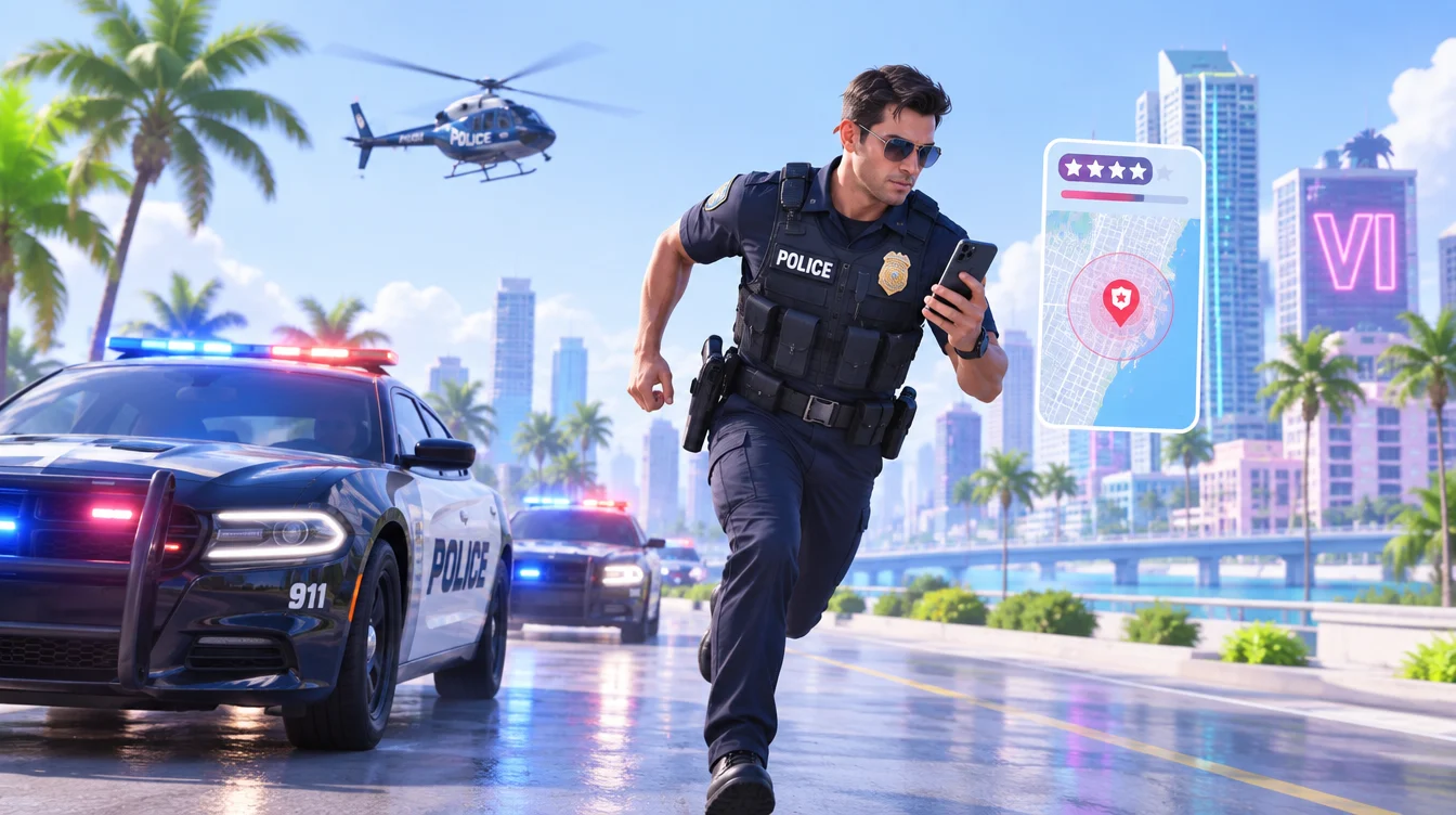 Полиция в GTA 6: подробности системы розыска и утечки