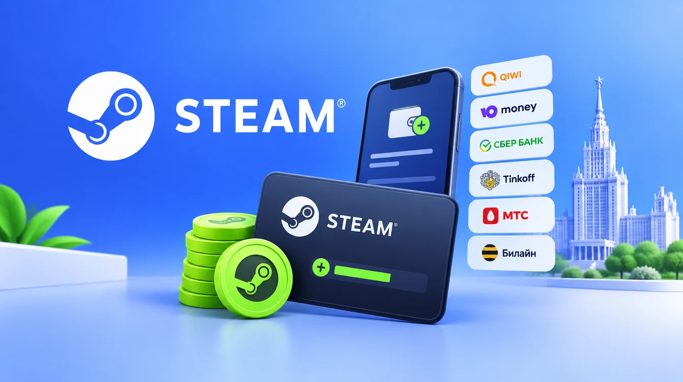 Пополнение баланса Steam 2026: ТОП-10 надёжных сервисов в России