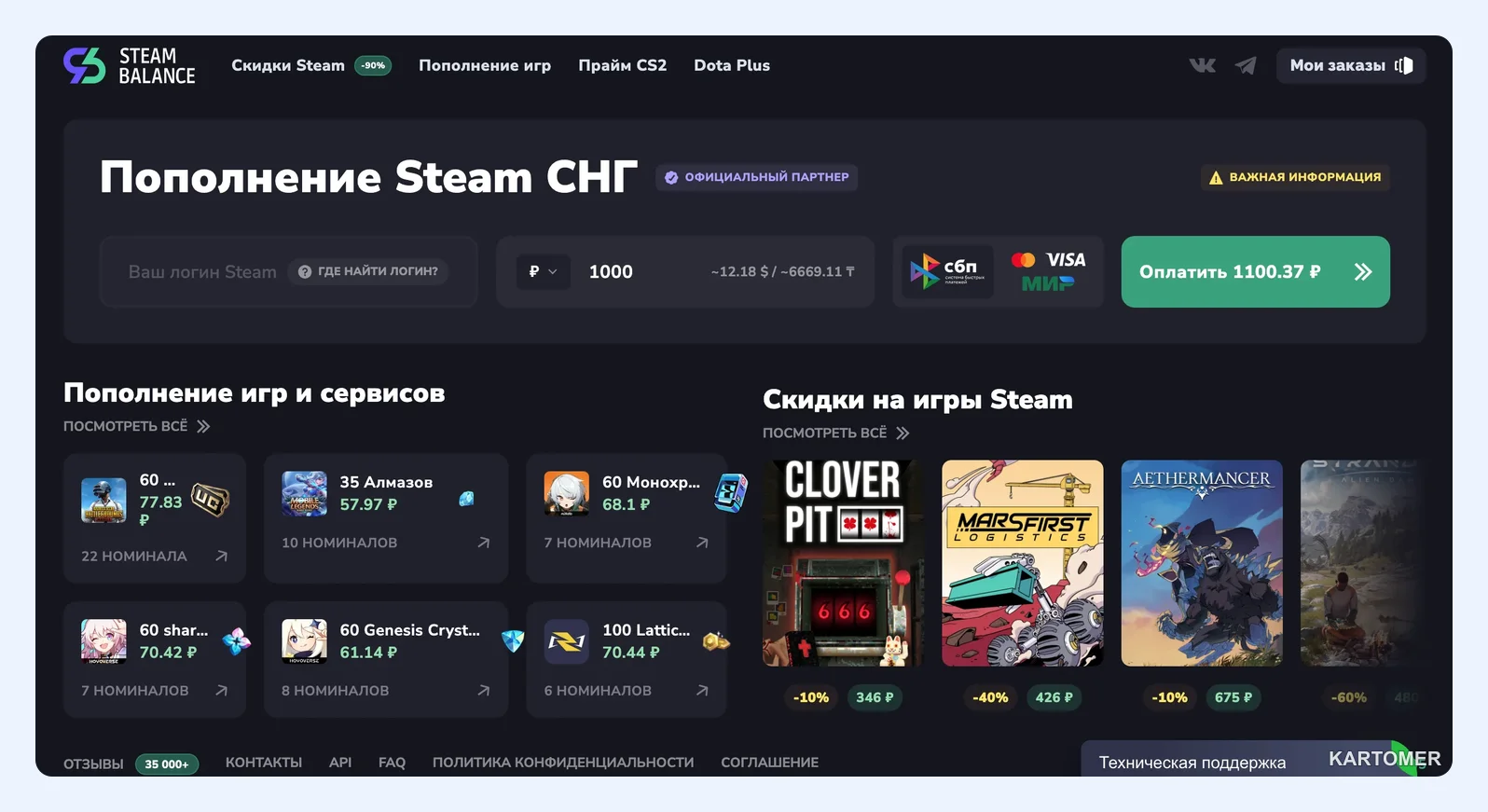 Скриншот: Steam Balance